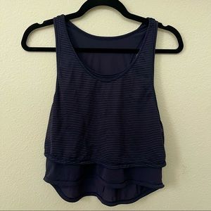 Lululemon Navy Layered Crop Top
